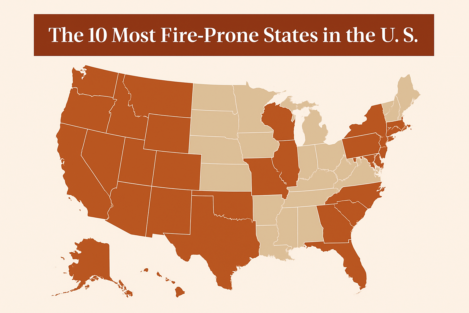 top wildfire-affected states in the USA