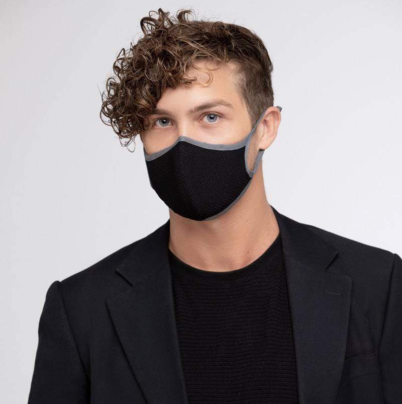 Black Mesh Mask w/ Gray Trim