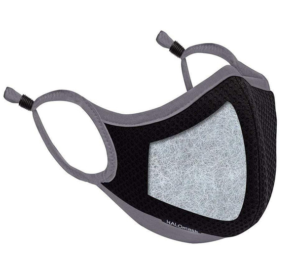 White Mesh Mask With Gray Trim and HALO Nanofilter™ Technology