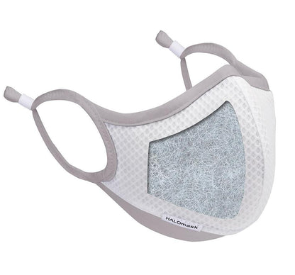 White Mesh Mask with Gray Trim 