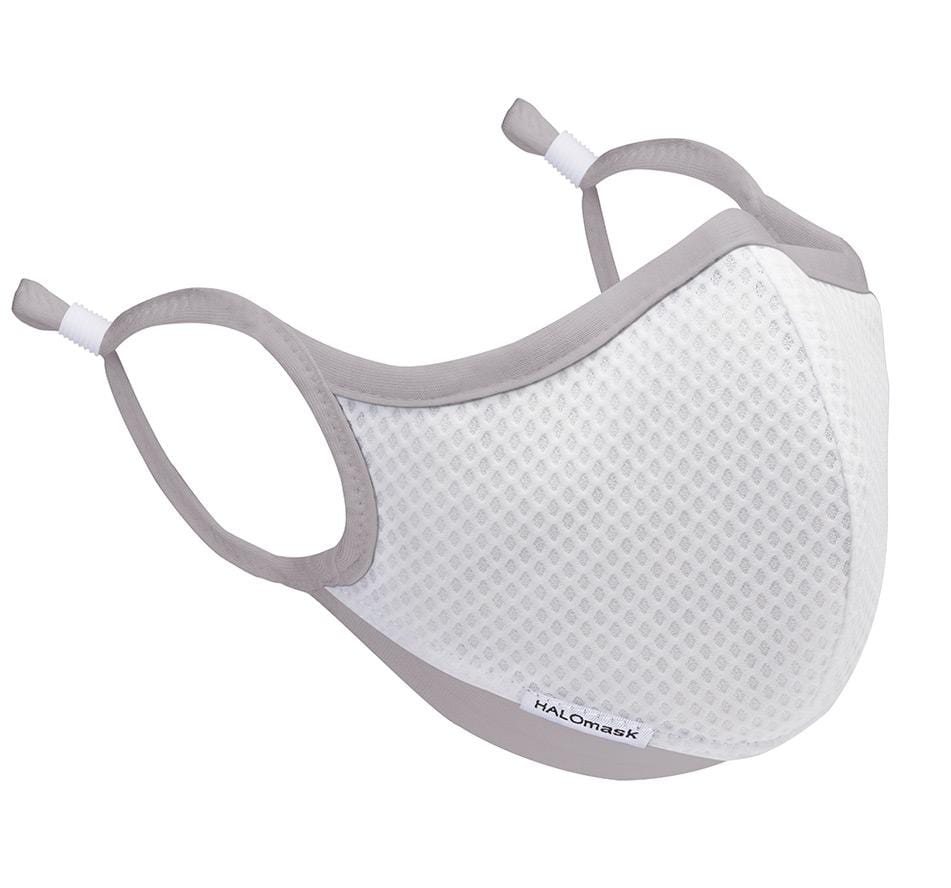 White Mesh Mask with Gray Trim 