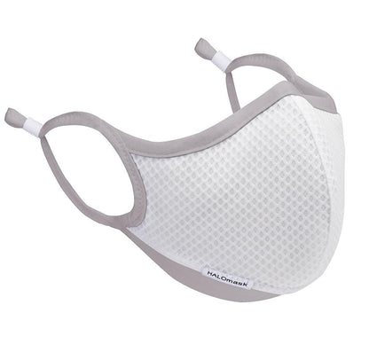 White Mesh Mask with Gray Trim 