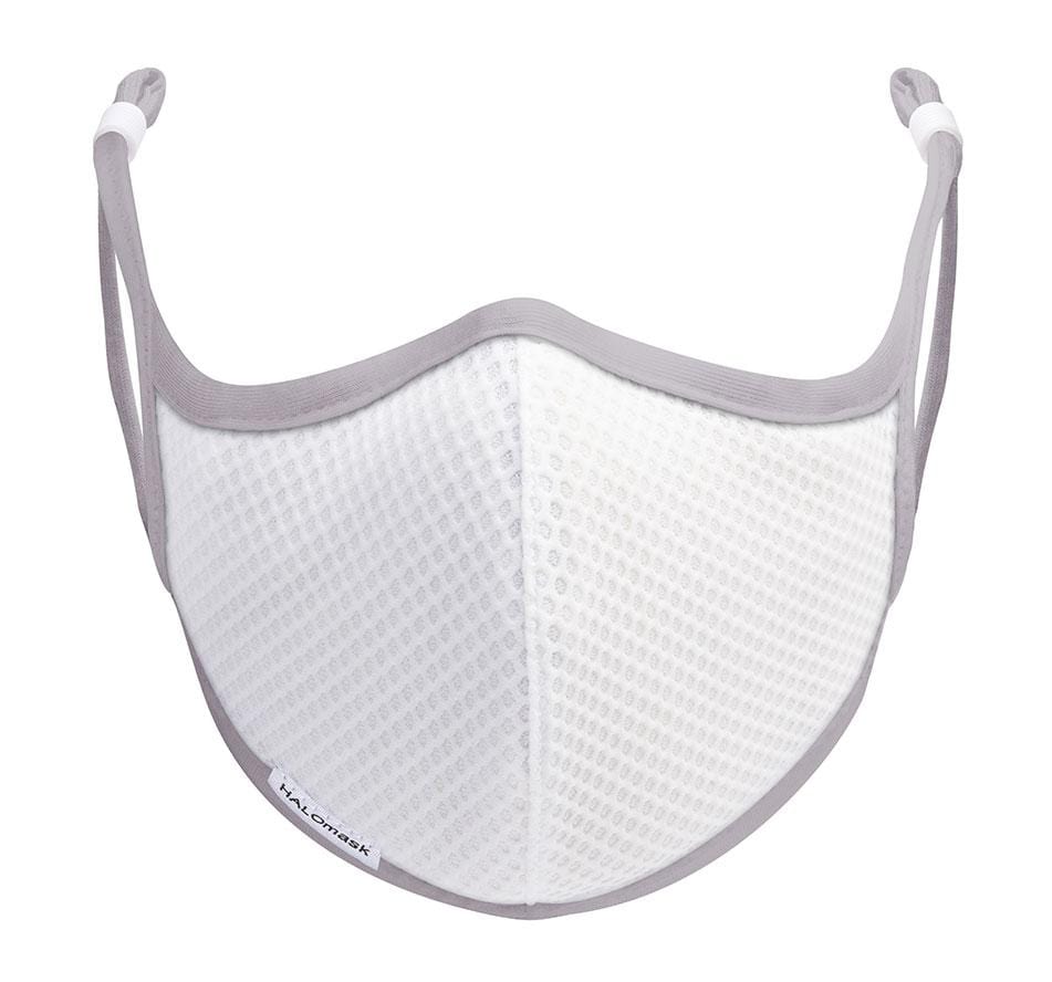 White Mesh Mask with Gray Trim 