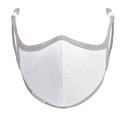 White Mesh Mask with Gray Trim 